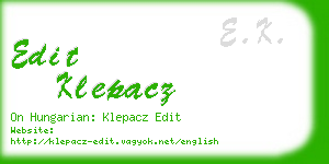 edit klepacz business card